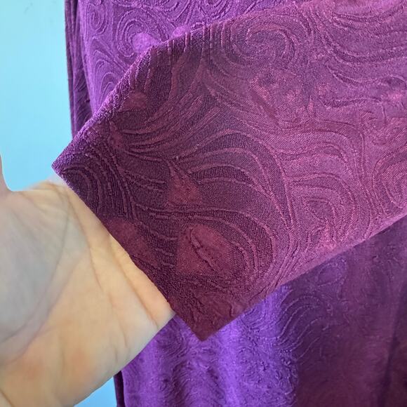 Connected Woman Purple Plus 22W Overlay Cape Dress Formal Mother of Bride - Picture 7 of 10